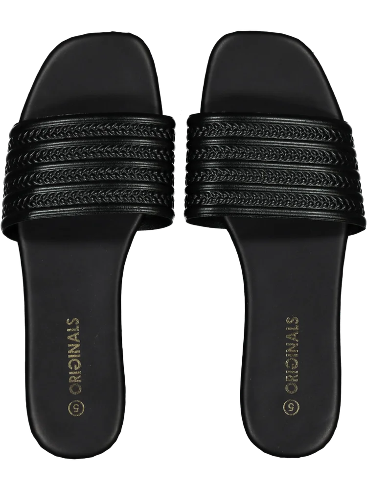 Black Flat Sandals