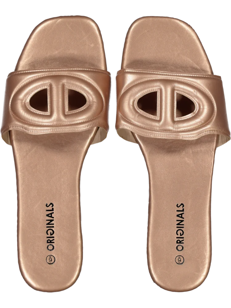 Rose Gold Mule Sandals