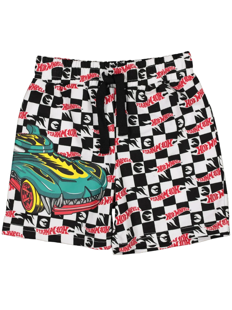 Hot Wheels Black And White Shorts