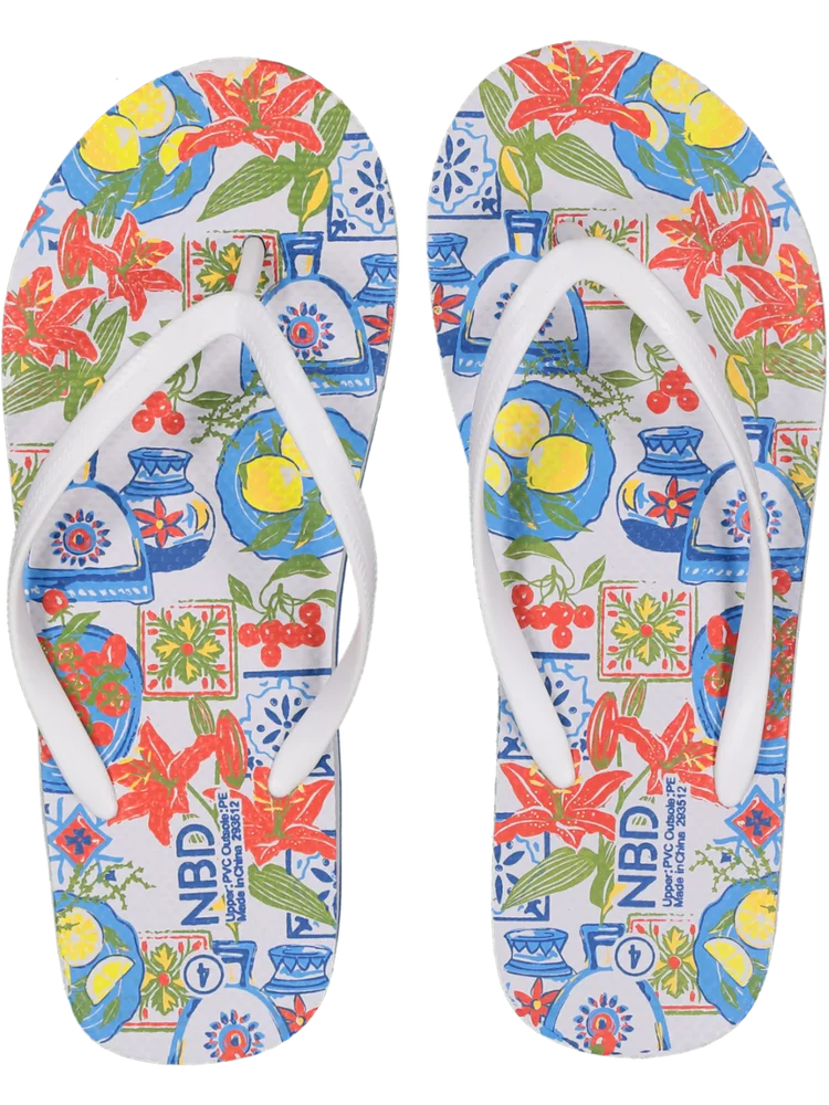 Graphic Flip Flop Sandals