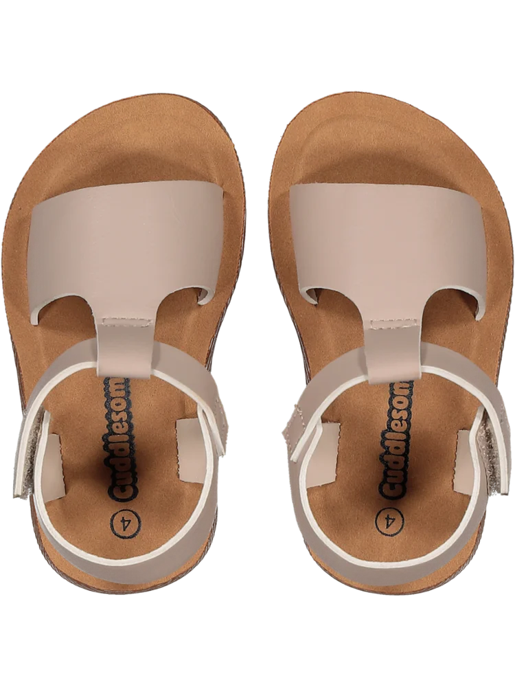 Cuddlesome Brown Faux Leather Sandals