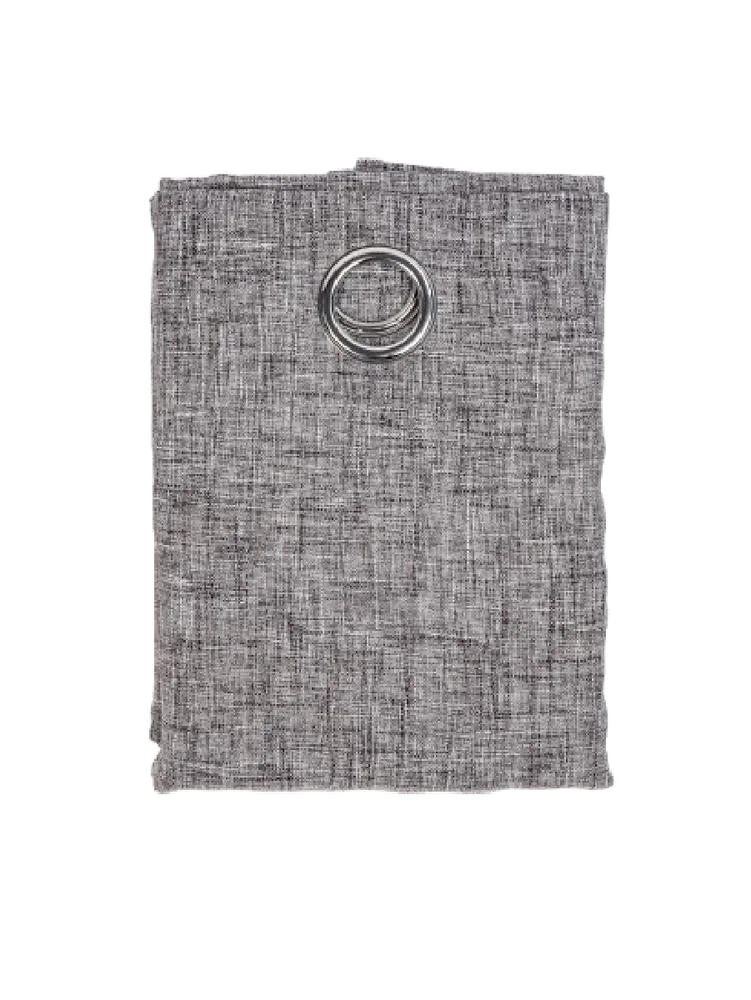 Charcoal Lined Eyelet Curtain