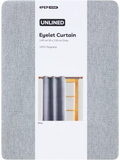 Grey Unlined Eyelet Curtain (1)