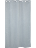 Grey Unlined Eyelet Curtain