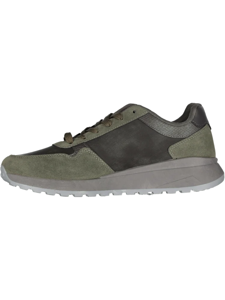 Green Faux Suede Retro Sneakers