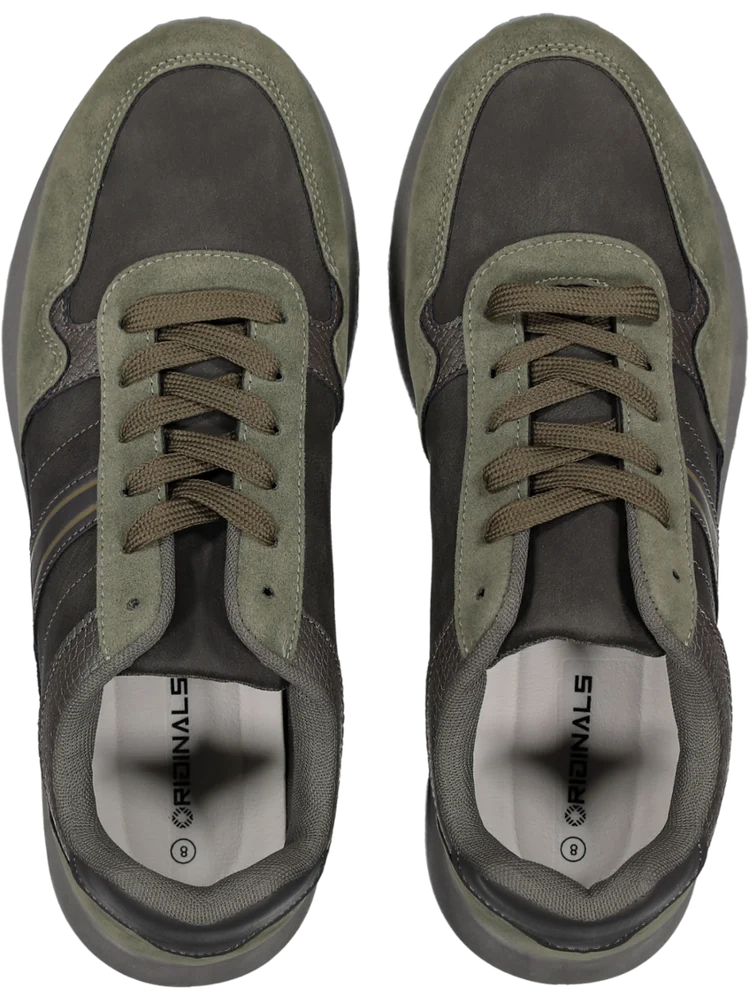 Green Faux Suede Retro Sneakers (2)