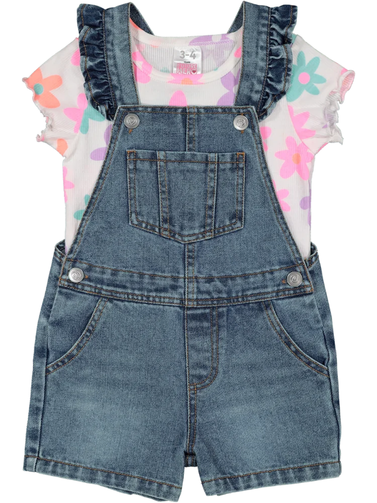 Floral Graphics Ribbed T-Shirt