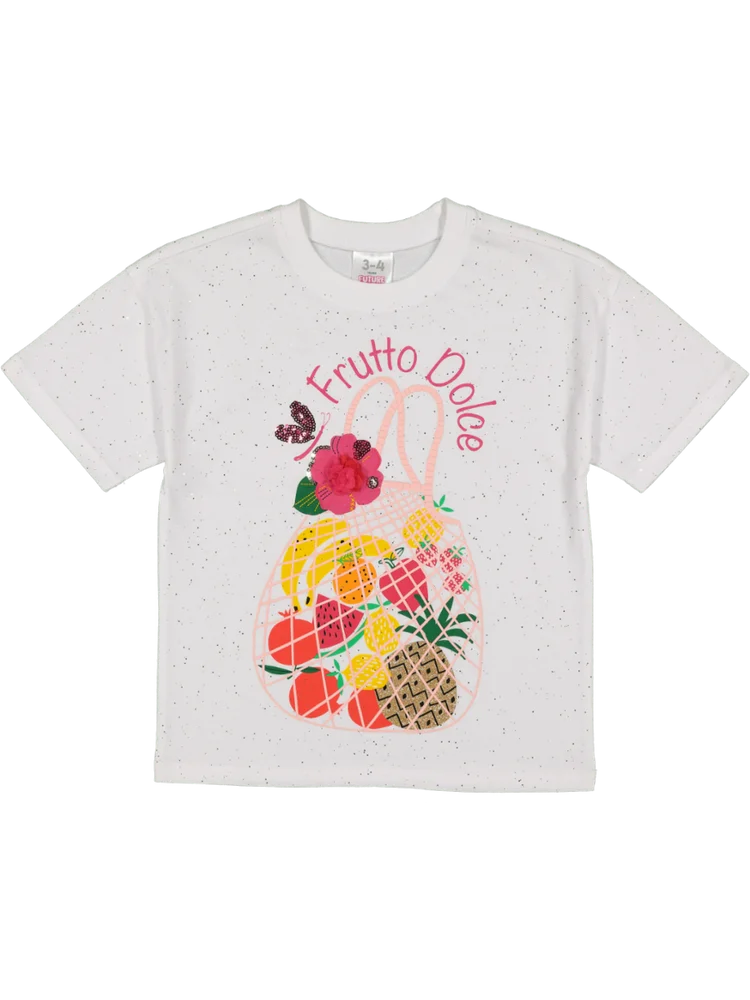 White Fruits Graphic T-Shirt