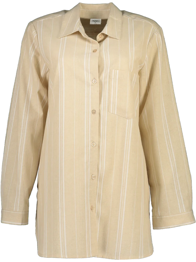 Stripe Woven Boyfriend Shirt