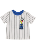 White Stripe Mickey Mouse T-Shirt