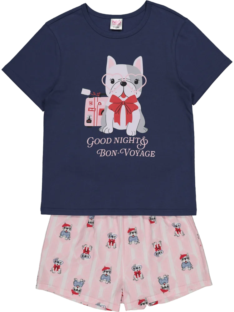 Printed T-Shirt And Shorts Pyjama Set