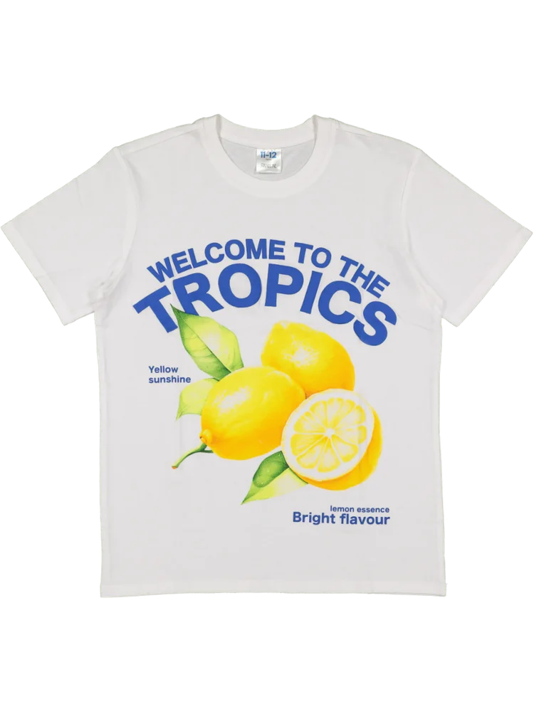 White Tropics Graphic T-Shirt