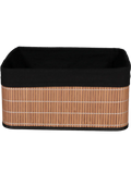 Medium Black Bamboo Storage Basket