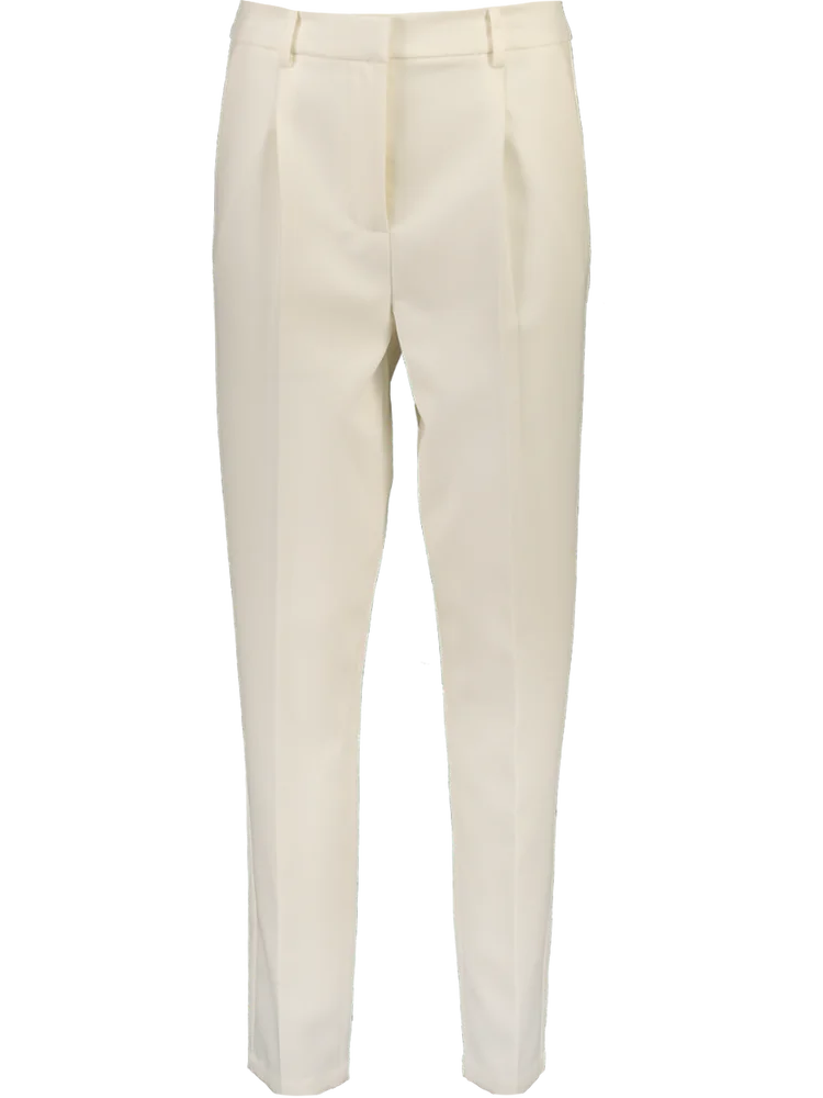 White Pleated Smart Pants