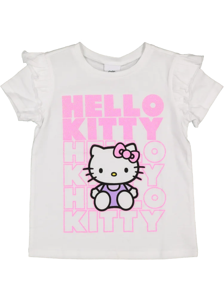 White Hello Kitty Flared Top