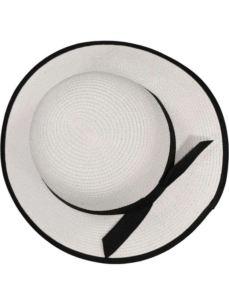 White Sun Brim Hat