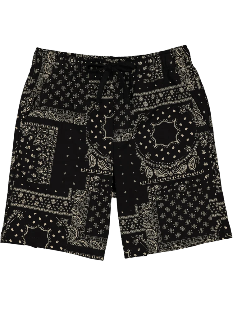 Black Graphic Shorts