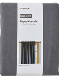 Charcoal Faux Velvet Unlined Curtain