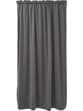 Charcoal Faux Velvet Unlined Curtain (1)