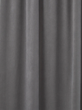 Charcoal Faux Velvet Unlined Curtain (2)