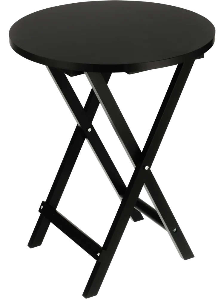 Black Round Flip Table