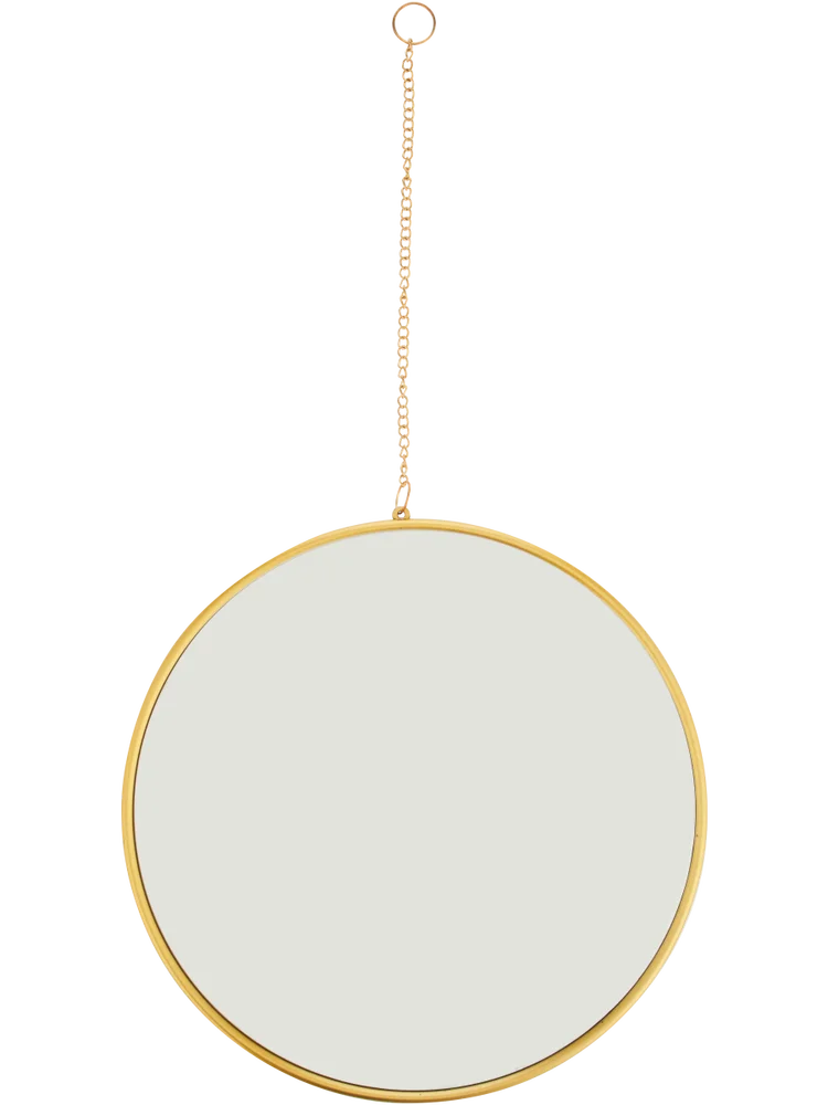 Small Round Shaped Mirror With Chain