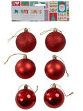 6 Pack Large Baubles