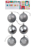 6 Pack Large Baubles (2)