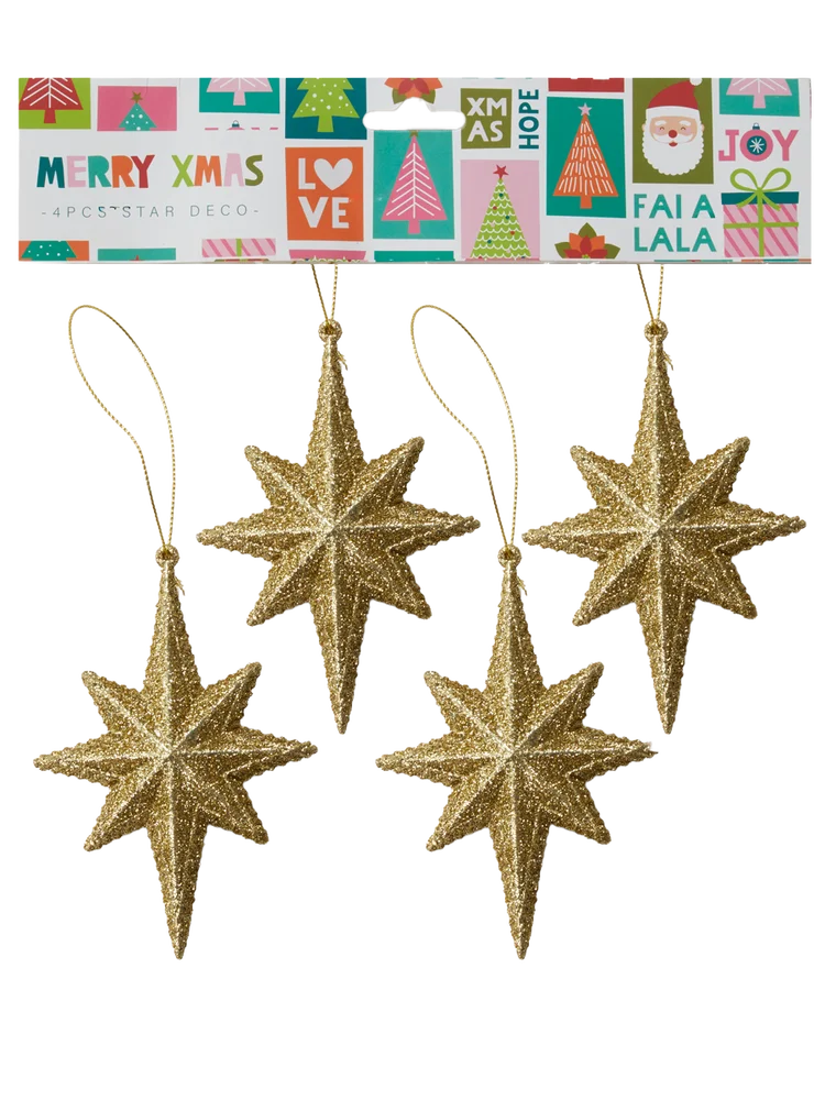 4 Piece Star Decoration