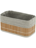 Bamboo Storage Basket Grey