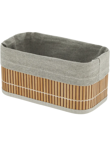 Bamboo Storage Basket Grey