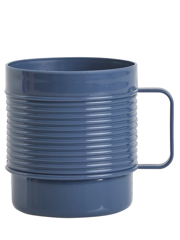 Blue Ripple Plastic Mug