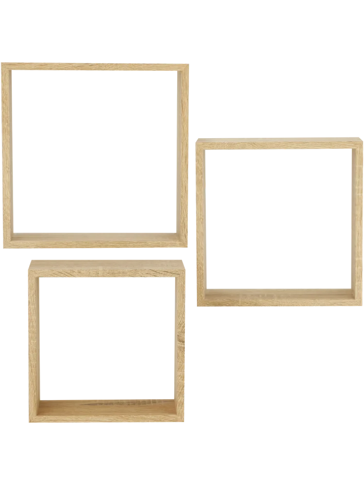 3 Piece Wall Cube Shelf Set