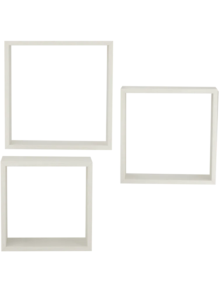 3 Piece Wall Cube Shelf Set