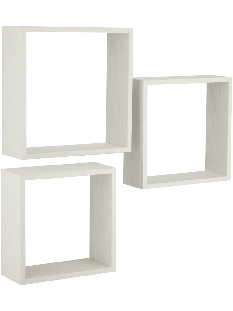 3 Piece Wall Cube Shelf Set (3)