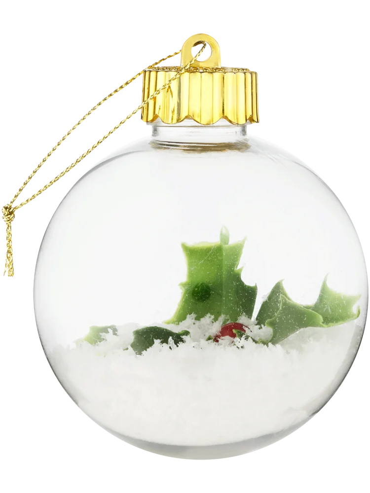 Transparent Bauble 100x75x75mm (1)