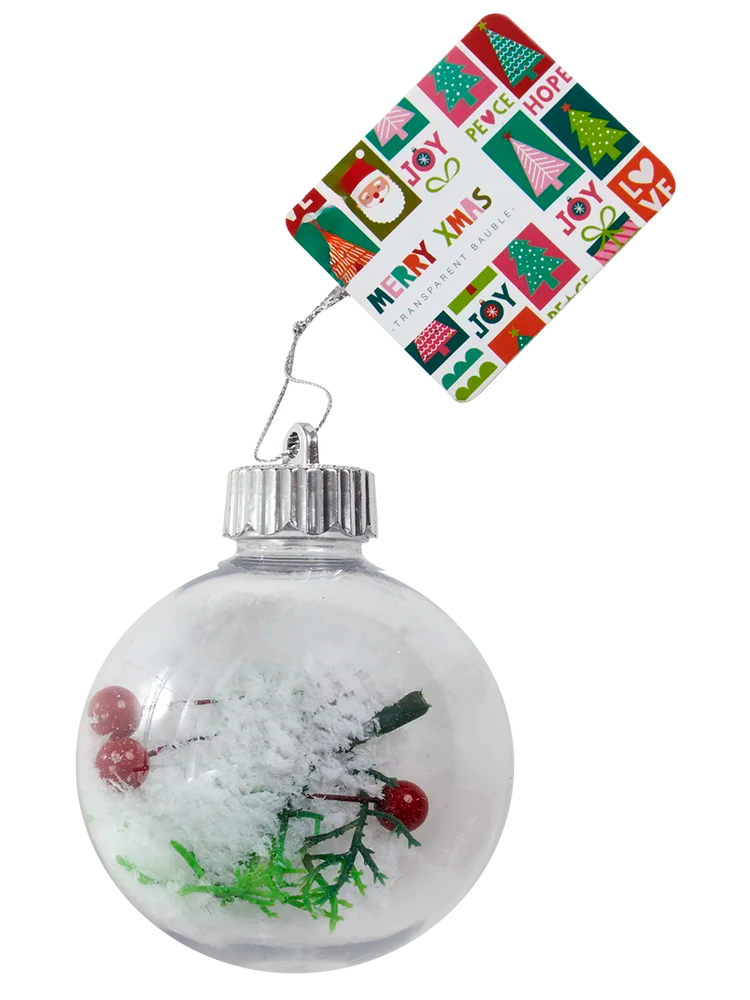 Transparent Bauble 100x75x75mm (2)