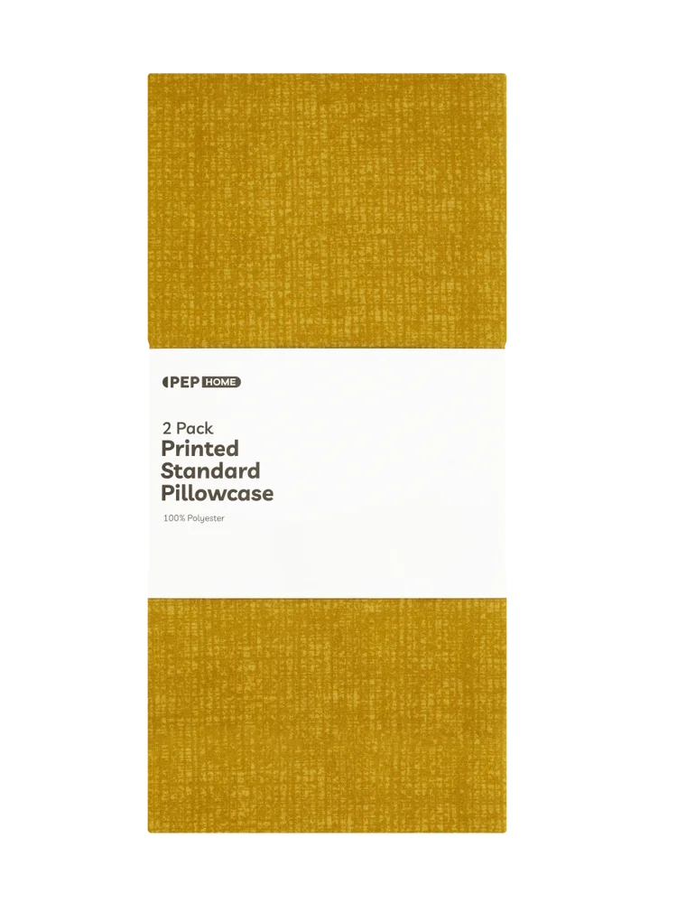 Standard Yellow Pillow Case