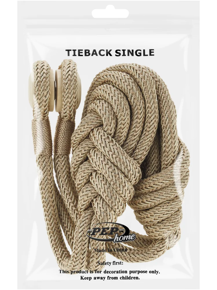 Single Gold Pleated Curtain Tieback (1)