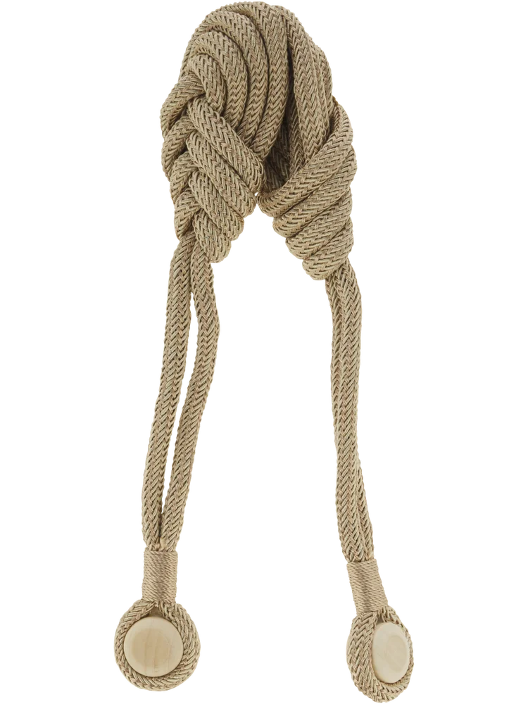 Single Gold Pleated Curtain Tieback