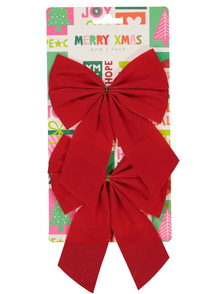 2 Pack Red Bow