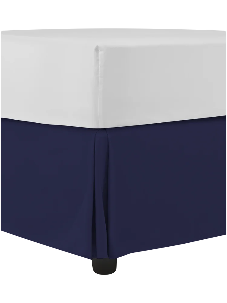 Navy King Bed Microfibre Bed Base Wrap King