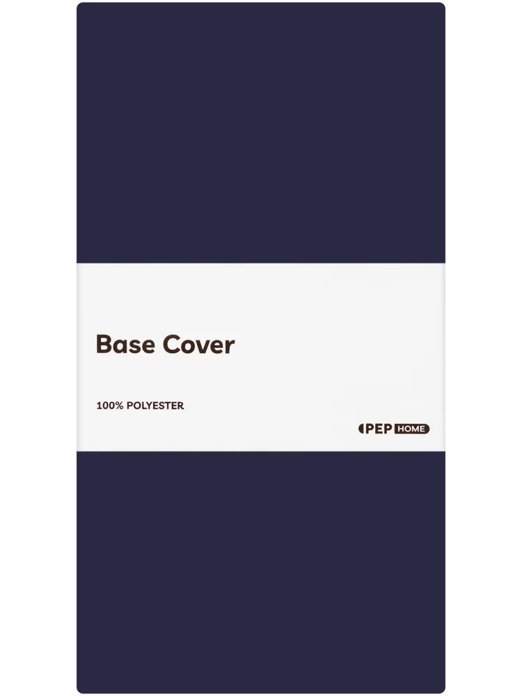 Navy King Bed Microfibre Bed Base Wrap King