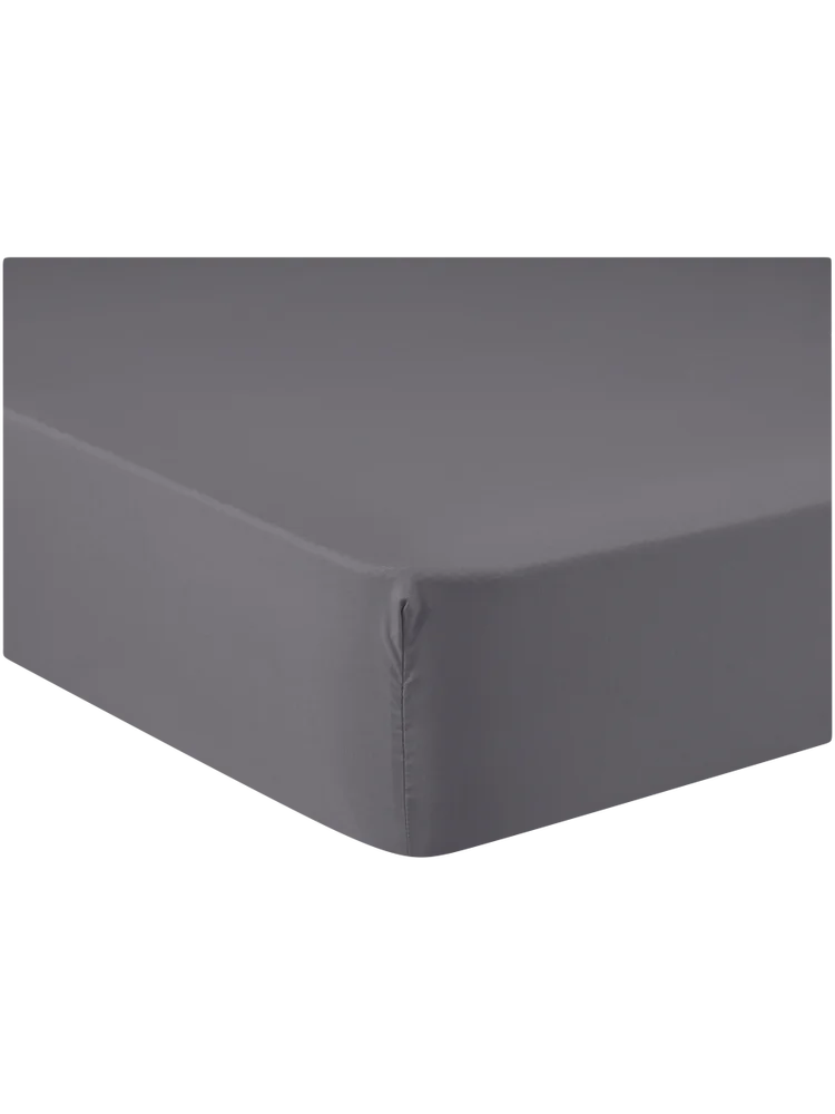 Extra Length Charcoal King Bed Fitted Sheet