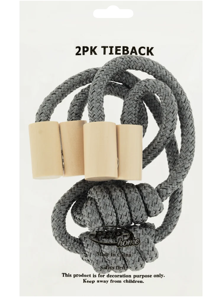Charcoal Knot Curtain Tieback (1)