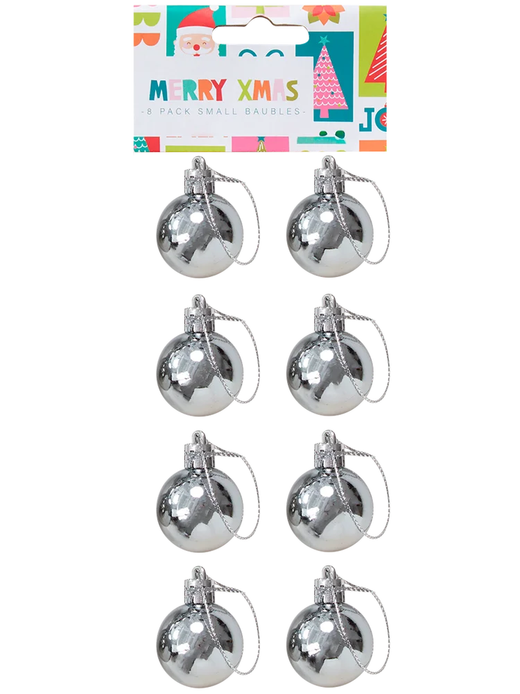 8 Pack Small Baubles