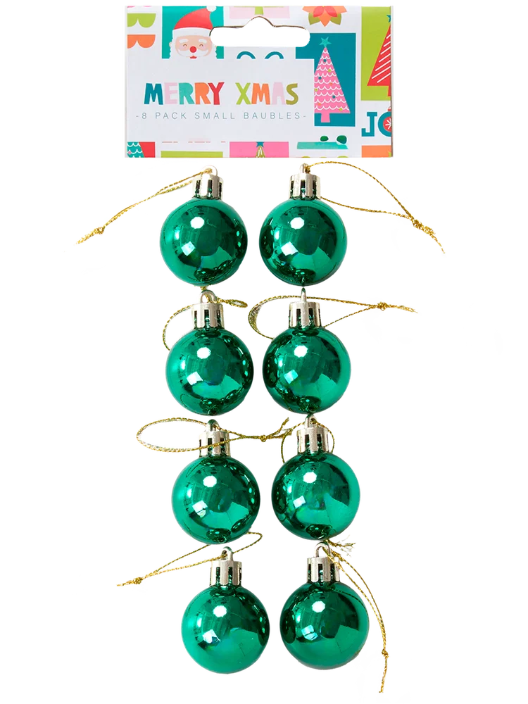 8 Pack Small Baubles