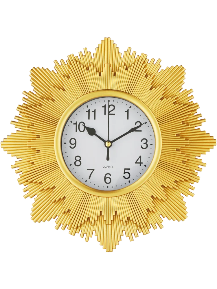 Gold Decorative Star Design Clock