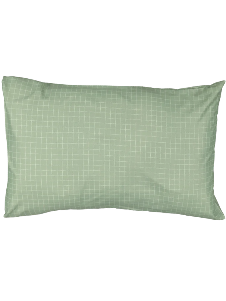 Light Green Standard Check Pillow Case