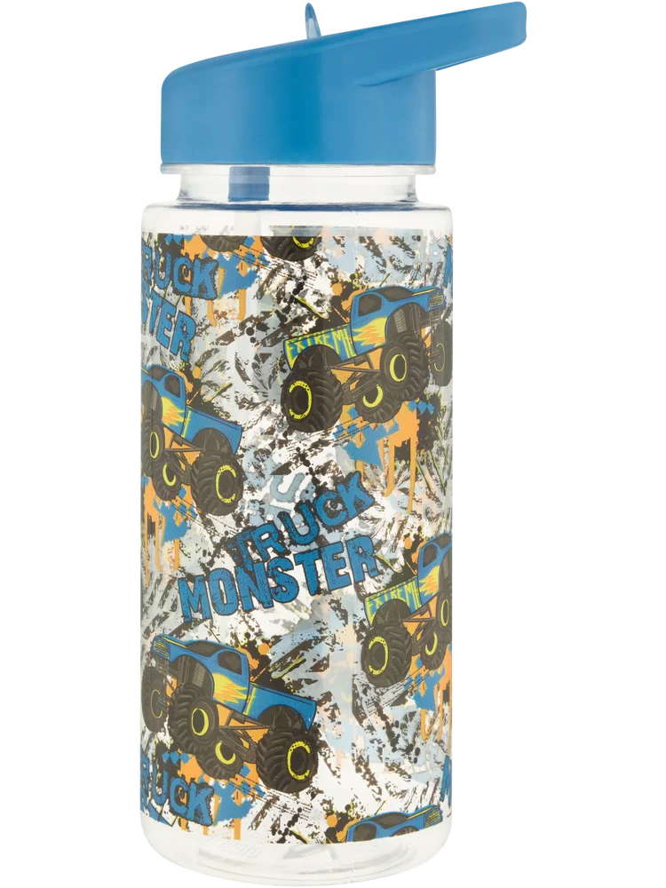 Monster Truck Bottle With Straw